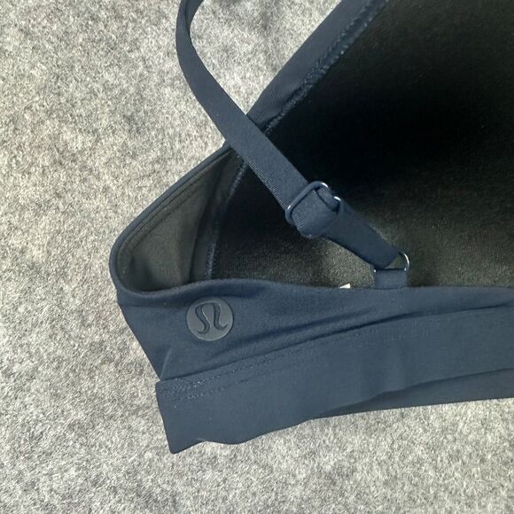 Lululemon Waterside Swim Top TRNV True Navy Blue Triangle Bikini Size 4 C - Picture 4 of 9